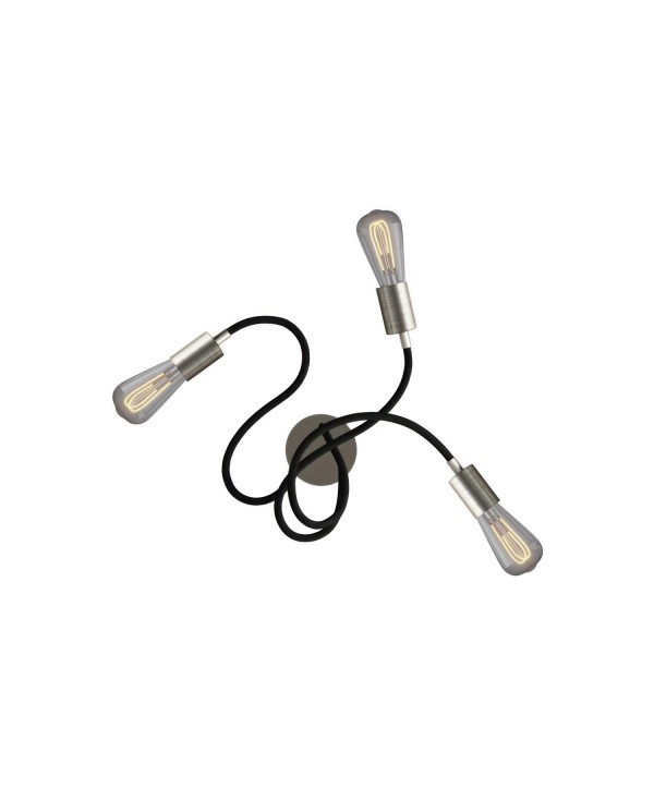 Flex 60 wall or ceiling lamp flexible provides diffused light with LED ST64 light bulb