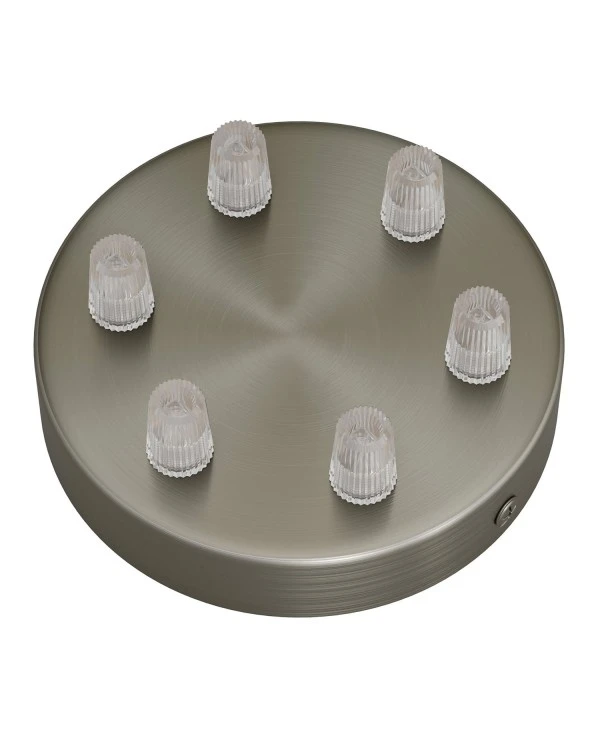 Cylindrical metal 6-hole ceiling rose kit