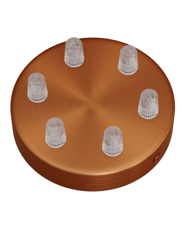 Cylindrical metal 6-hole ceiling rose kit