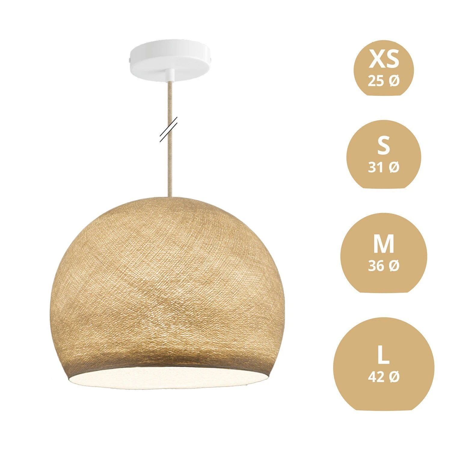 Suspension Lamp with Dome Lampshade