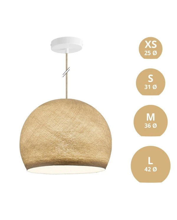 Suspension Lamp with Dome Lampshade