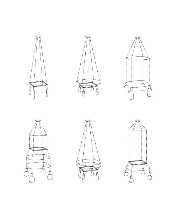 Square Cage - Structure for lamps