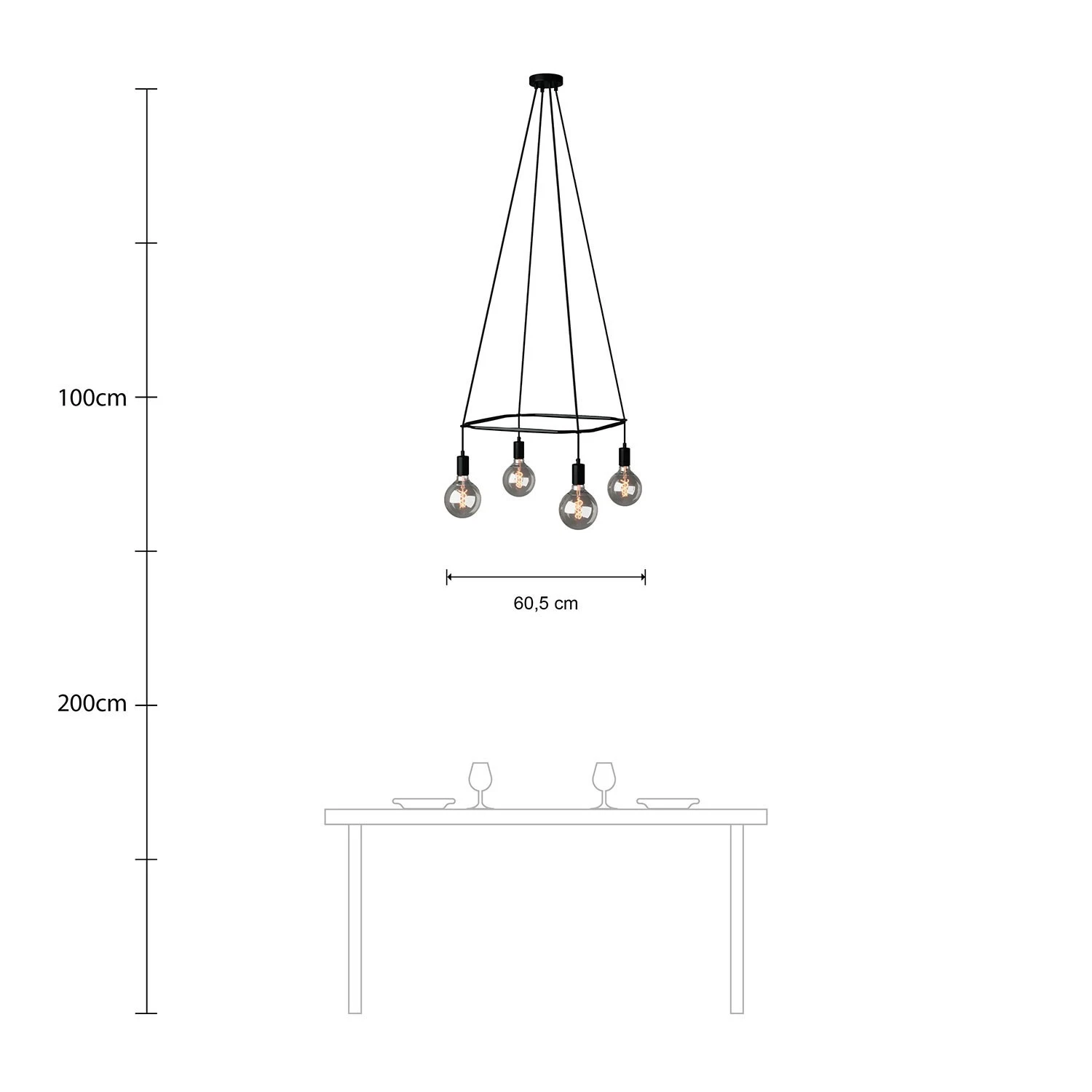 4-fall Cage Globe Lamp