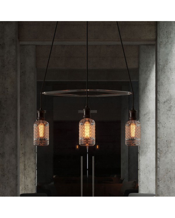 4-fall Cage Crystal Lamp