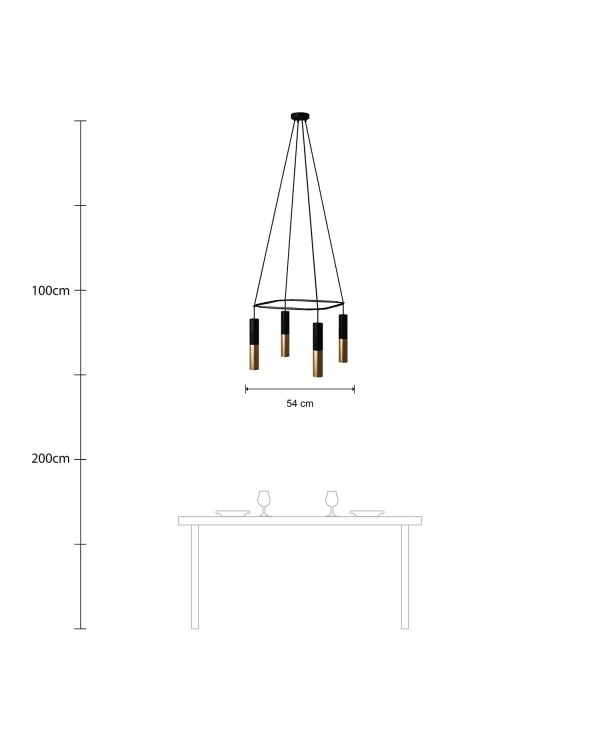 4-fall Cage Tub-E14 Double Lamp