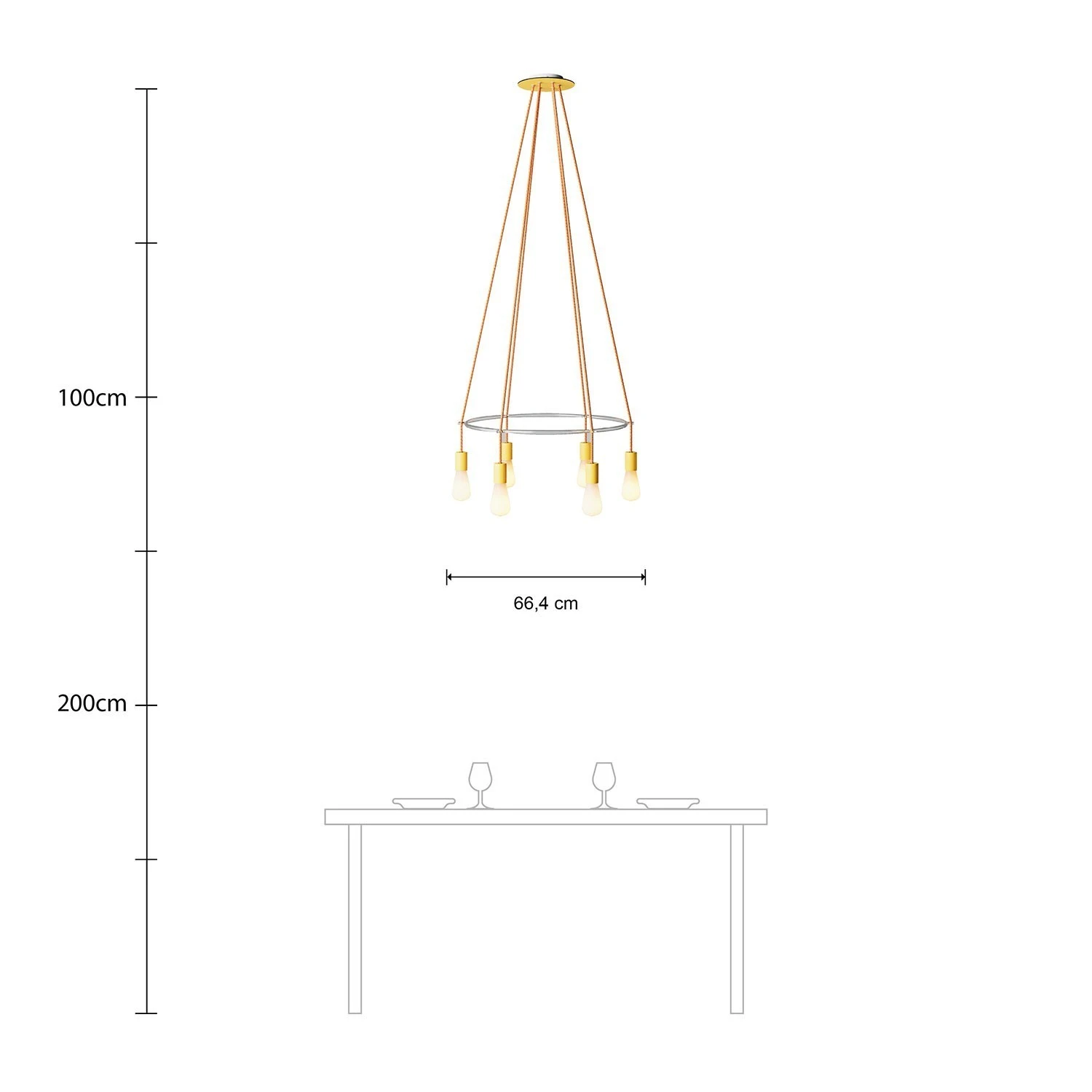 6-fall Cage Edison ST64 Lamp