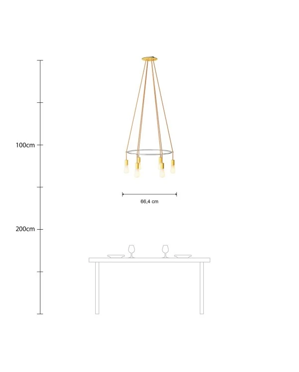 6-fall Cage Edison ST64 Lamp