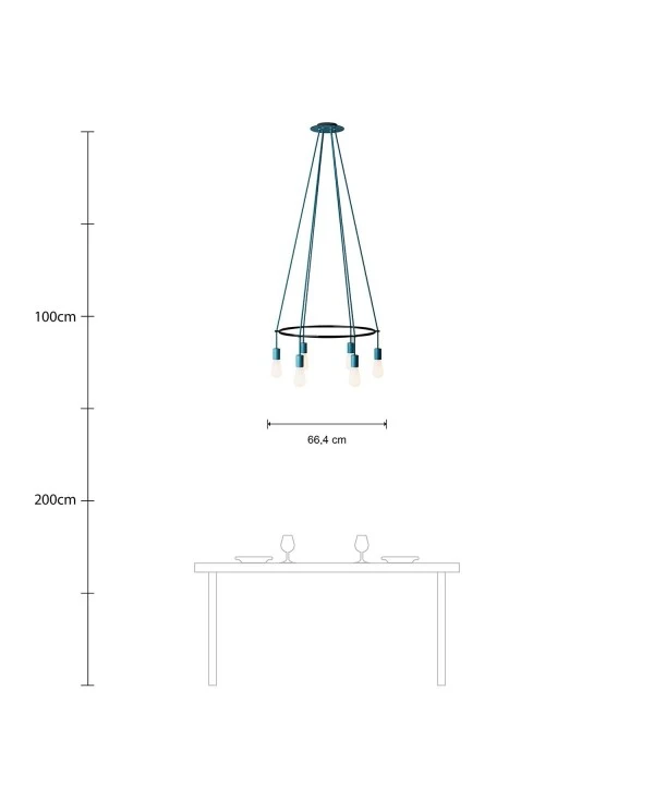 6-fall Cage Edison ST64 Lamp