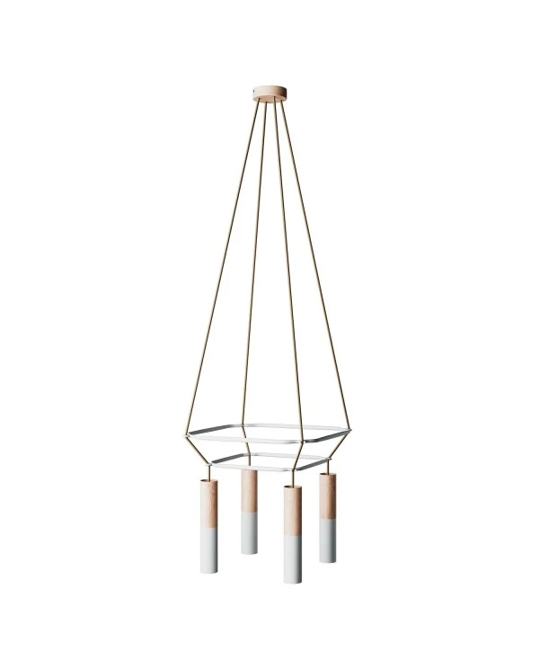 4-fall 2 Cage Tub-E14 Double Lamp