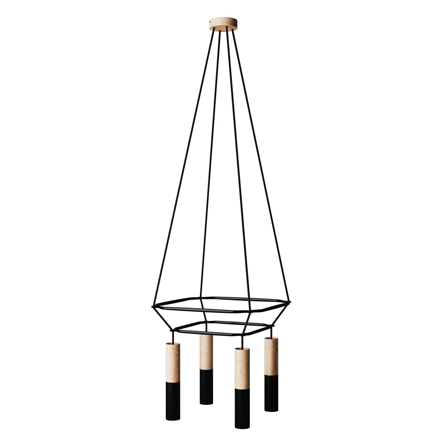 4-fall 2 Cage Tub-E14 Double Lamp