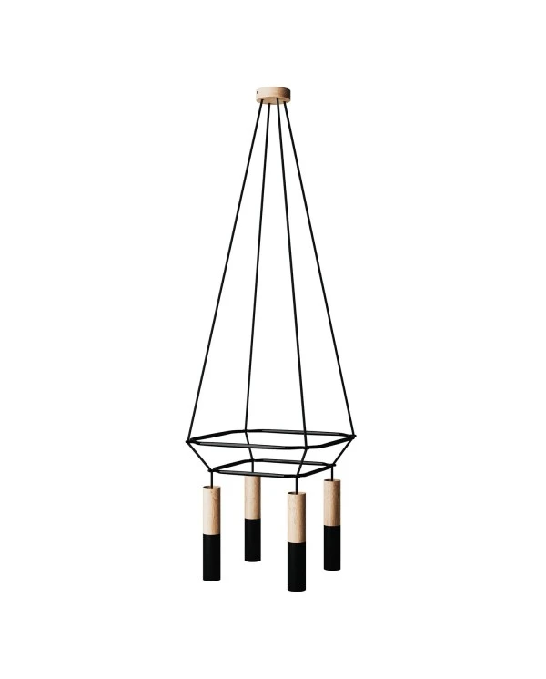 4-fall 2 Cage Tub-E14 Double Lamp