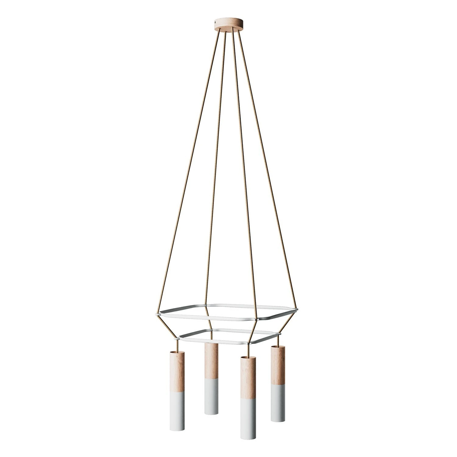 4-fall 2 Cage Tub-E14 Double Lamp