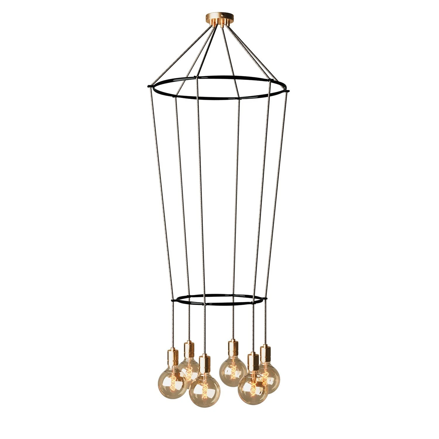 6-fall 2 Cage Globe Lamp