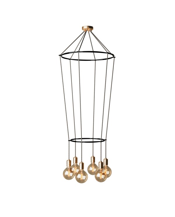 6-fall 2 Cage Globe Lamp