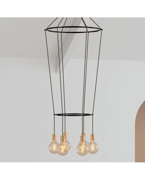 6-fall 2 Cage Globe Lamp