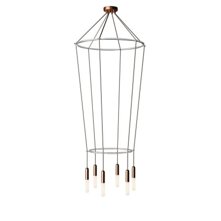 6-fall 2 Cage P-Light Lamp - Brushed copper