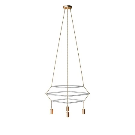 4-fall 3 Cage Rodi Lamp - Brushed bronze