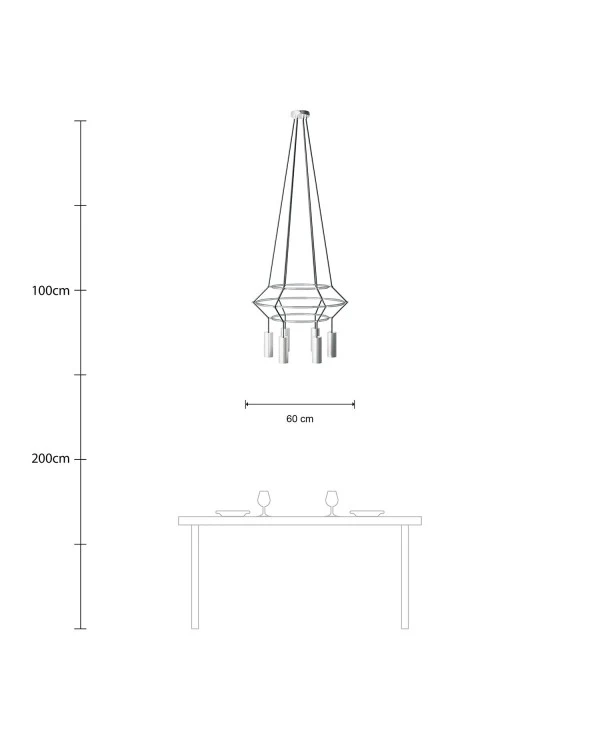 4-fall 3 Cage Tub-E14 Lamp