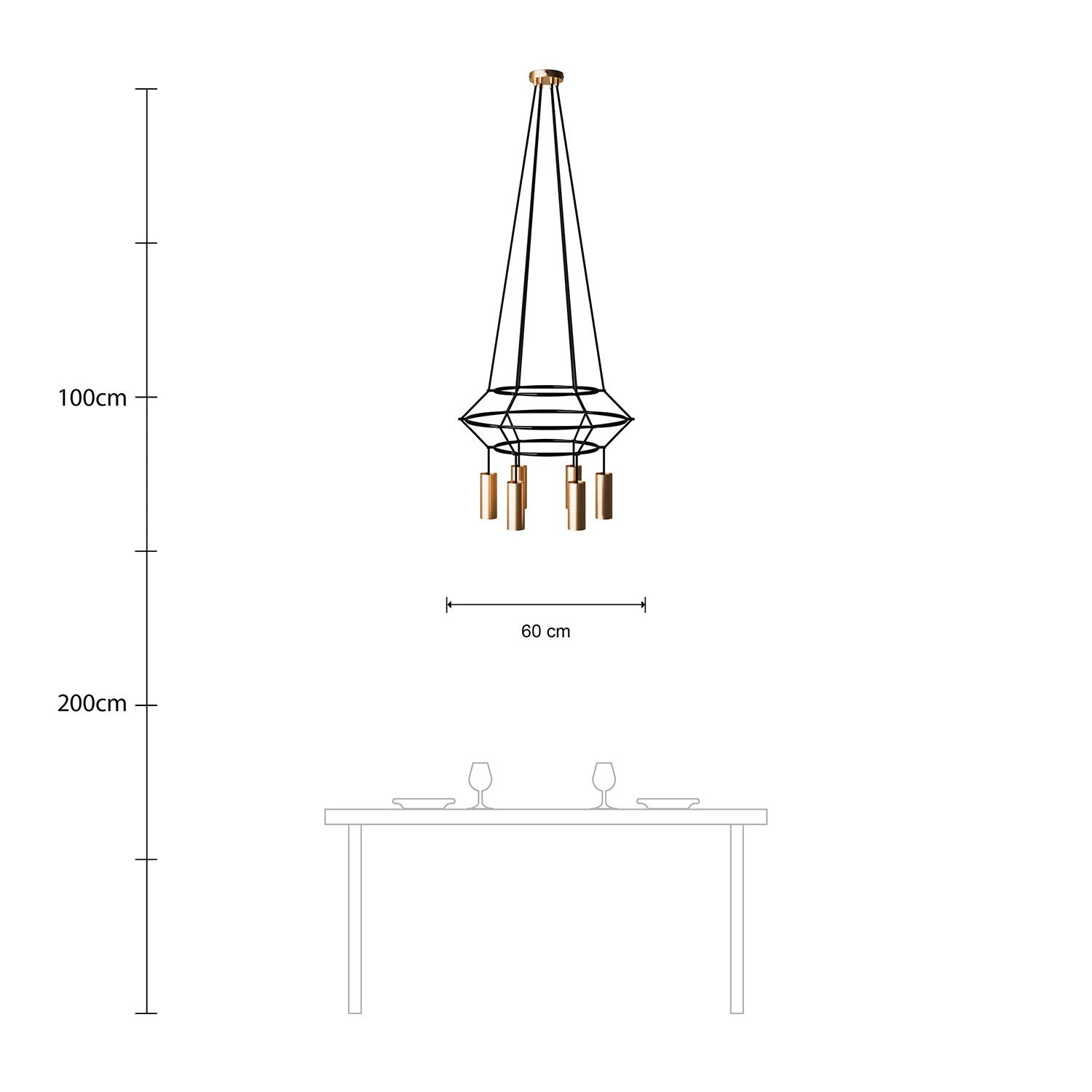 4-fall 3 Cage Tub-E14 Lamp