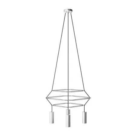 4-fall 3 Cage Tub-E14 Lamp - Brushed titanium