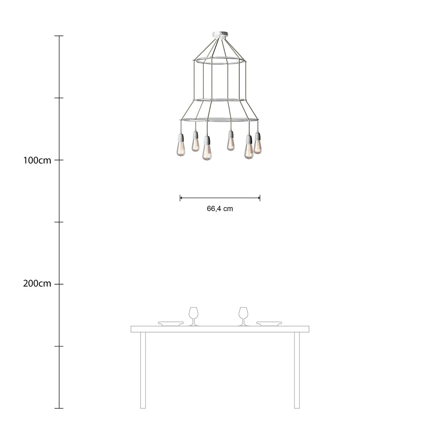 6-fall 3 Cage Edison ST64 Lamp