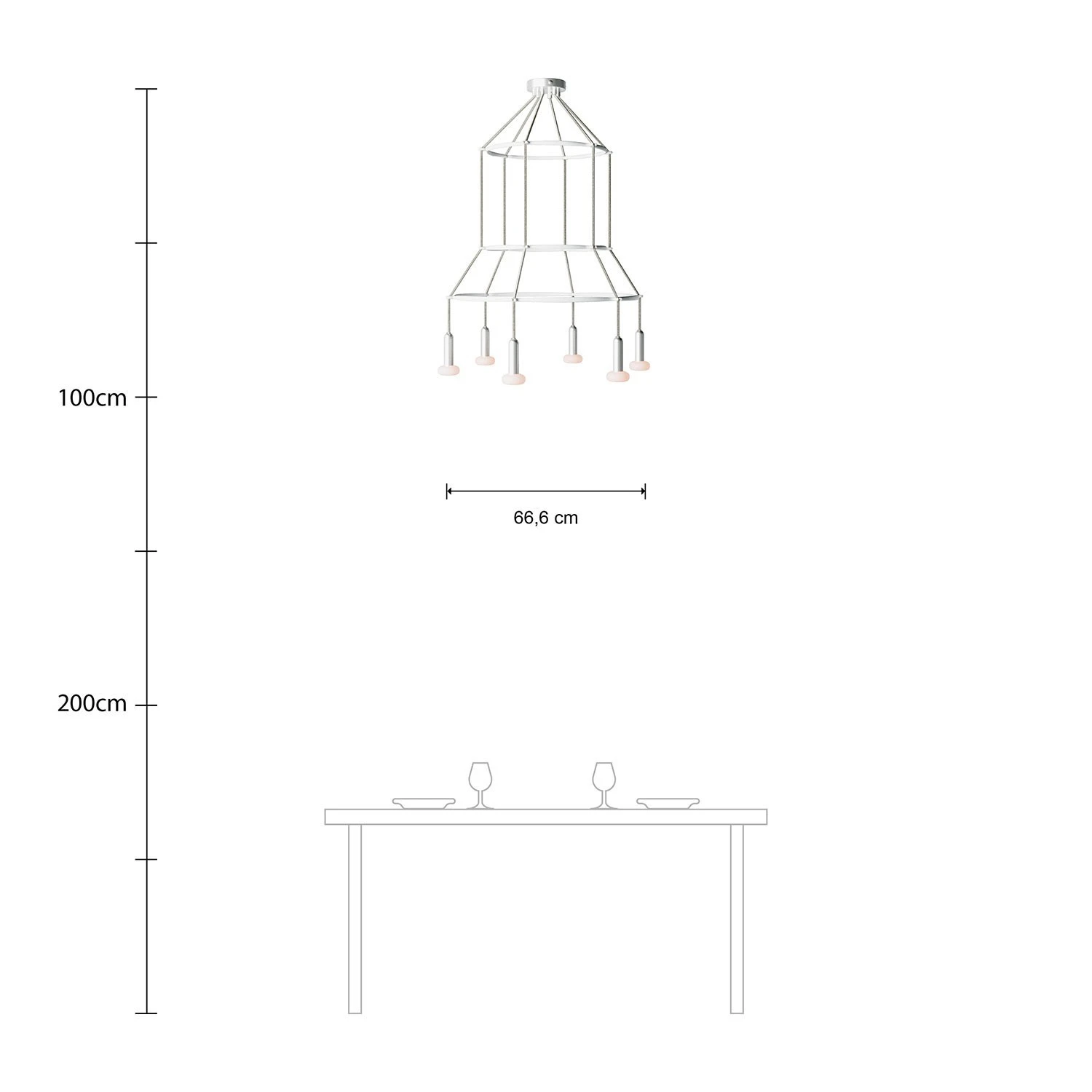 6-fall 3 Cage P-Light Dash Lamp