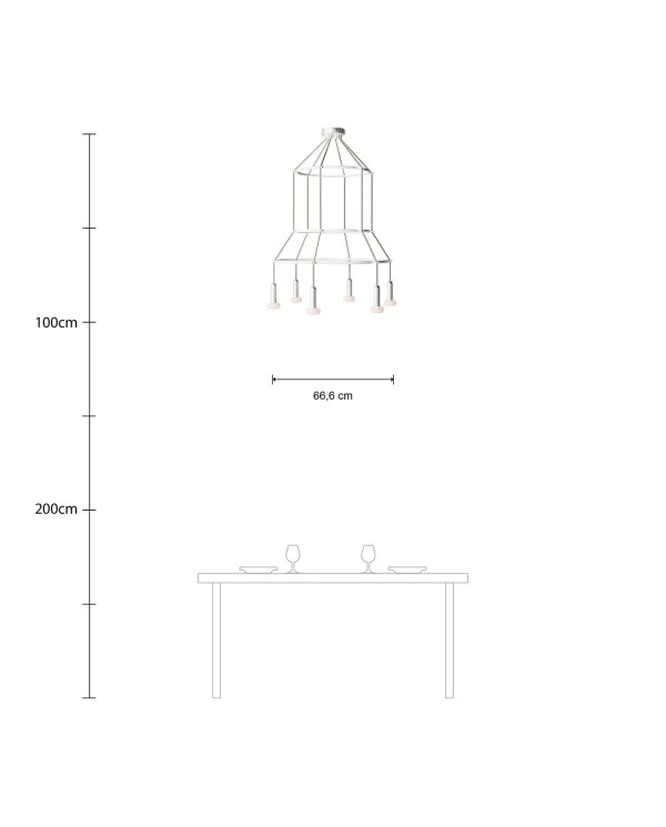 6-fall 3 Cage P-Light Dash Lamp