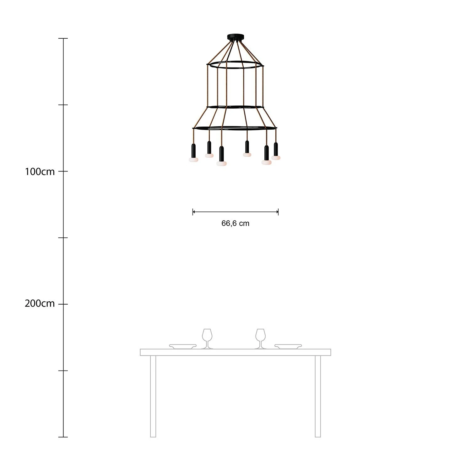 6-fall 3 Cage P-Light Dash Lamp