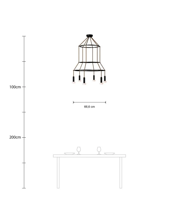 6-fall 3 Cage P-Light Dash Lamp