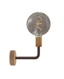 Fermaluce Elle wooden Lamp with Bumped lightbulb