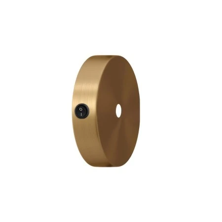 Mini metal cylindrical rose kit with switch - Brushed bronze
