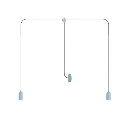T-Snake EIVA Outdoor lamp IP65 with 2 lights with rose - Soft blue
