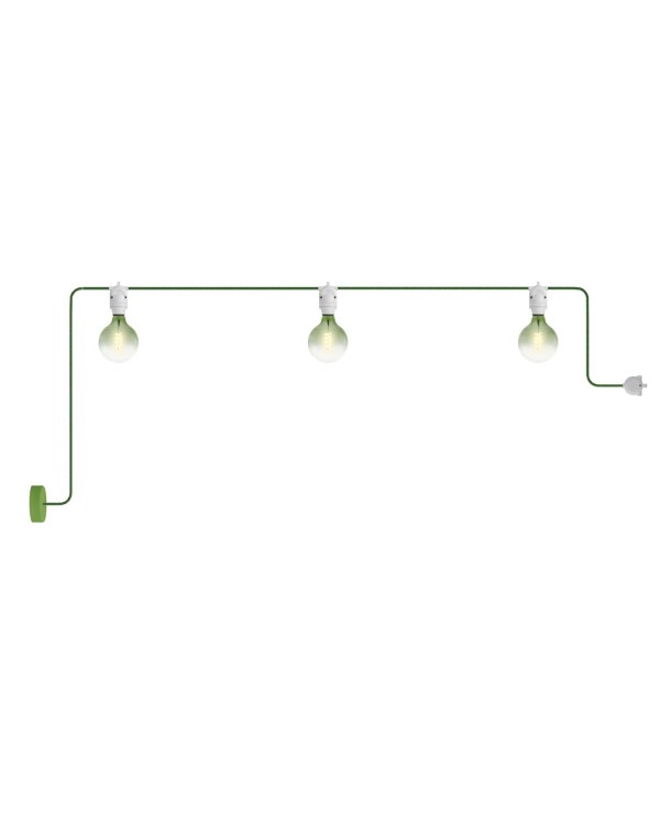 EIVA outdoor string light IP65 with 3 lights and rose