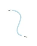 Kit Creative Flex flexible tube in baby blue RM76 textile lining with metal terminals