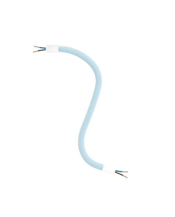 Kit Creative Flex flexible tube in baby blue RM76 textile lining with metal terminals