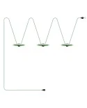 Maioliche' String Light Lumet System starting from 10 m with fabric cable, 3 lamp holders and lampshades, hook and black plug
