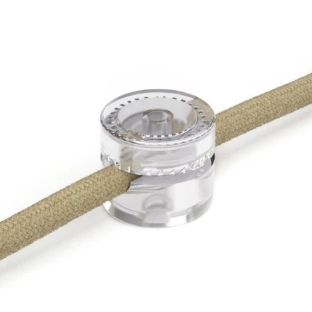 Wall mounting universal fairlead for large section fabric cables 3x1 e 3x1,5 and for EIVA system - 2 pieces - Transparent