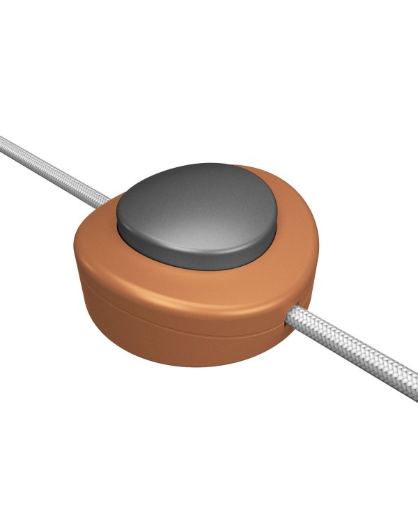 Inline single-pole foot switch Creative Switch satin copper