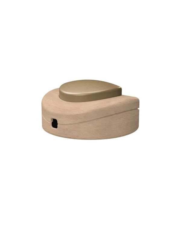 Inline single-pole foot switch Creative Switch beechwood colour