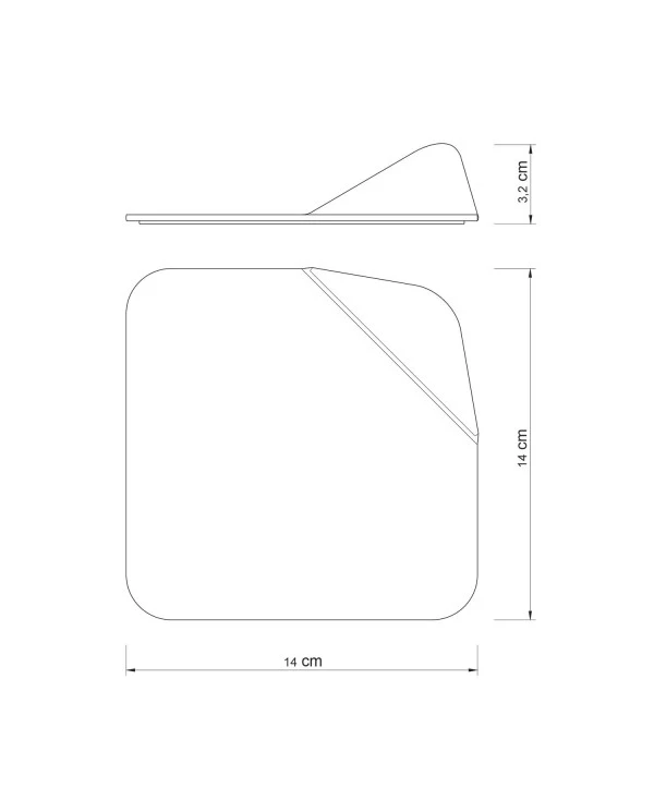 Metal base for plain surfaces for SI! Lamp