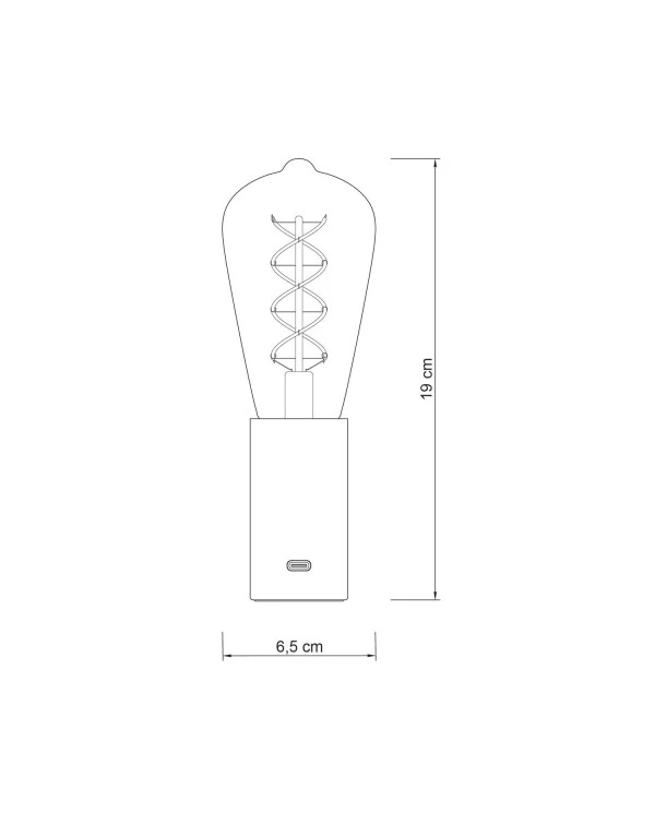 SI! 5V Portable lamp with ST64 light bulb