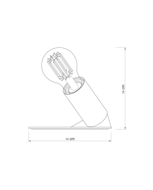 SI! 5V Table lamp with A60 light bulb and metallic base