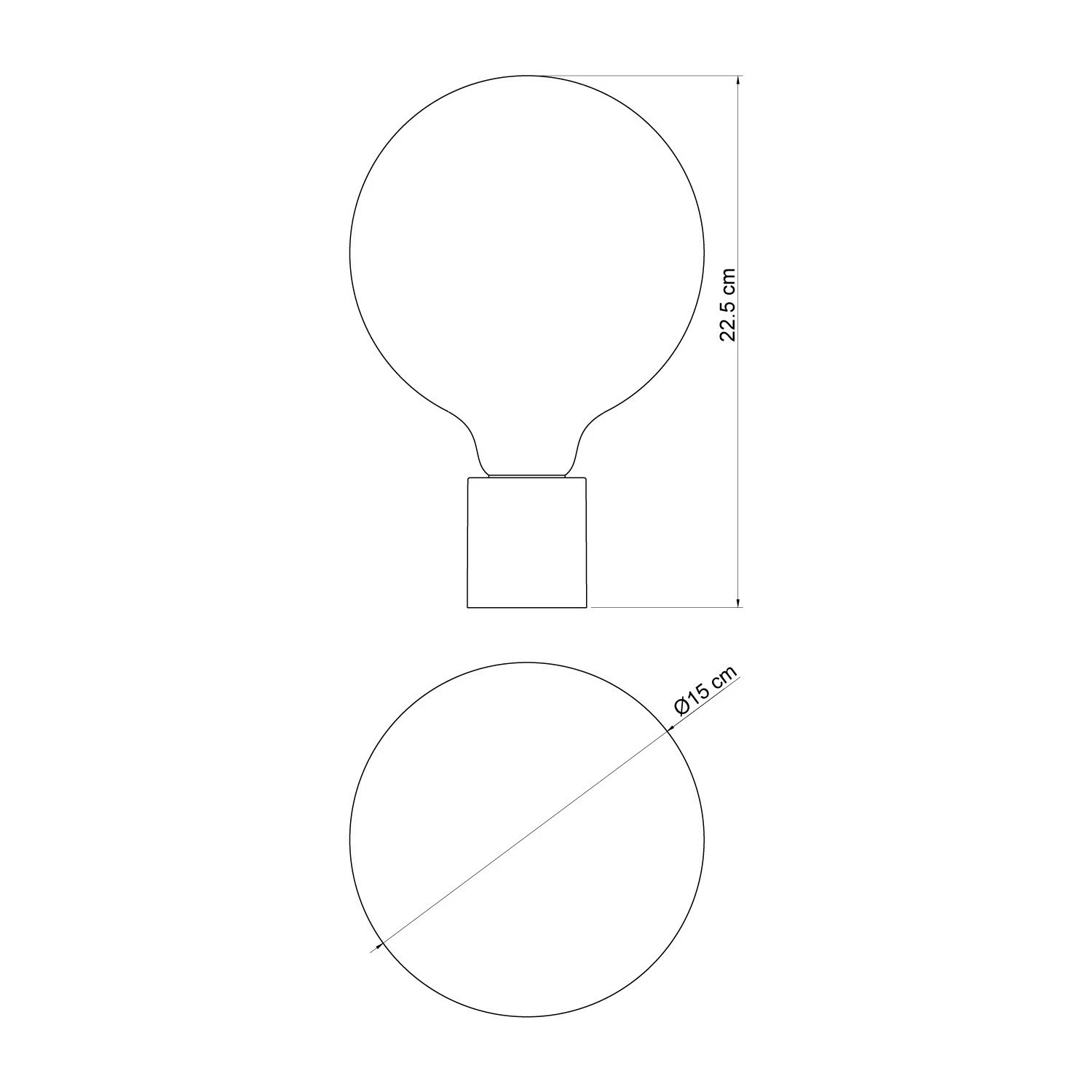 Applique with porcelain effect light bulb - IP44 Waterproof