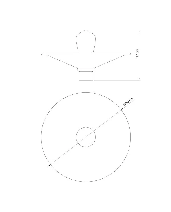 Ceiling lamp with Swing metal lampshade - IP44 Waterproof