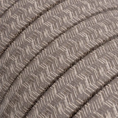 Electric cable for String Lights, covered by linen Brown fabric CN04 - UV resistant