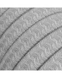 Electric cable for String Lights, covered by linen Grey fabric CN02 - UV resistant