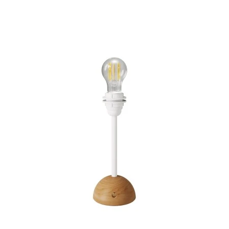 Portable and rechargeable Cabless12 Lamp with Drop light bulb suitable with lampshade - Neutral