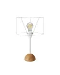 Portable and rechargeable Cabless12 Lamp with Drop light bulb suitable with lampshade