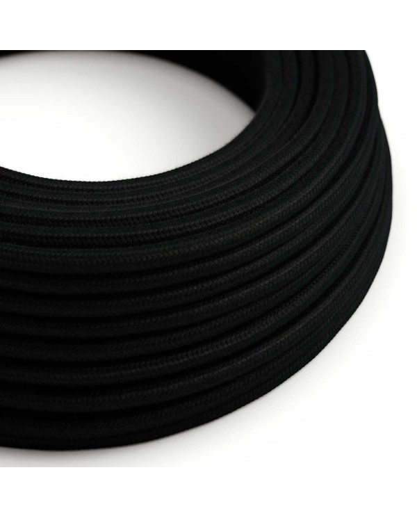 Ultra Soft silicone electric cable with Charcoal Black cotton lining - RC04 round 2x0,75 mm