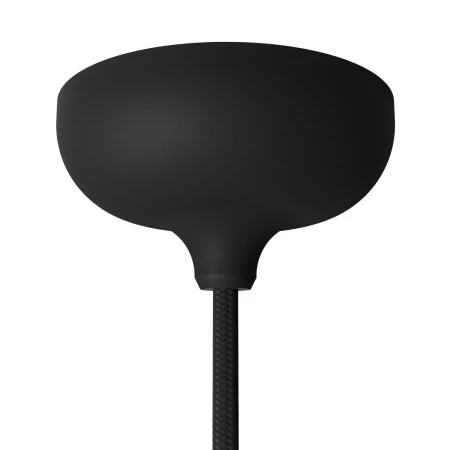 Silicone rose kit with central hole and arrangement for a side hole - Black